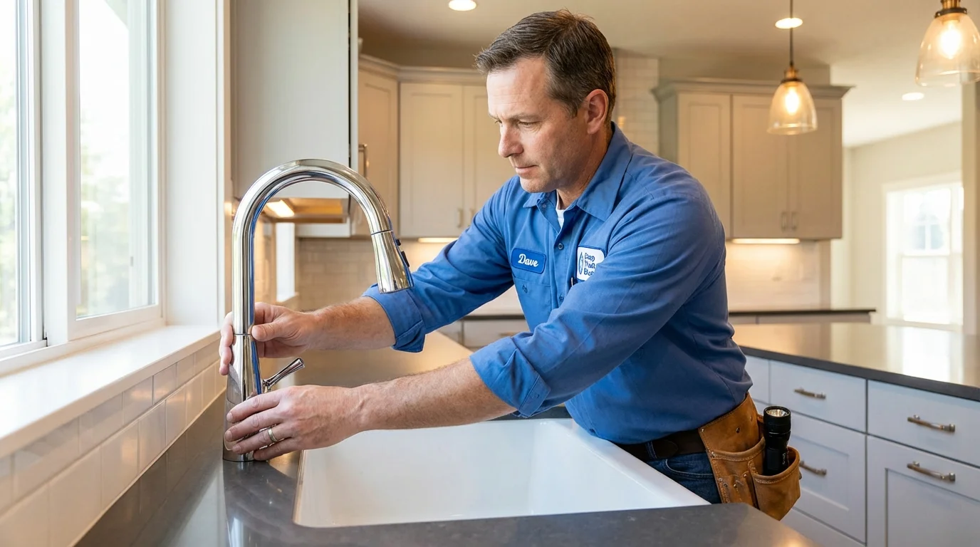Kitchen faucet installation by Johns Plumbing LLC in Purdy