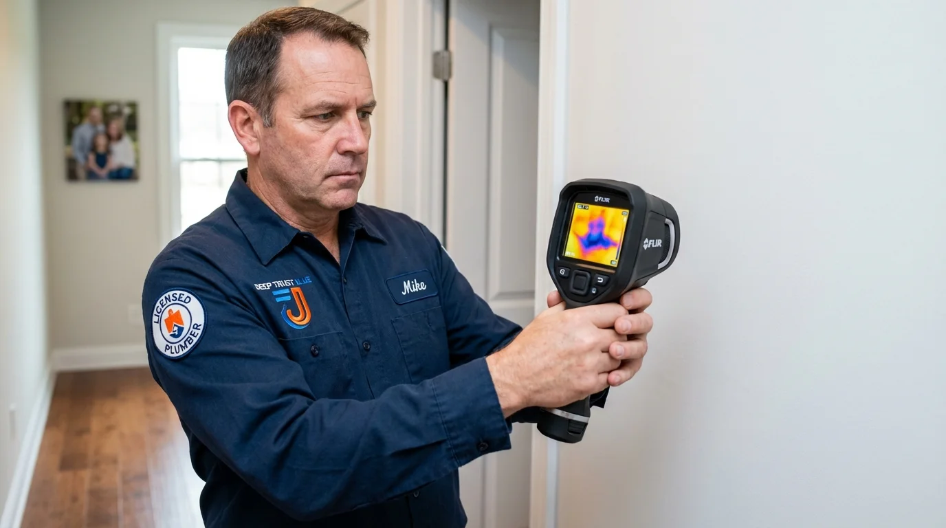 Thermal imaging leak detection by Johns Plumbing LLC in Purdy